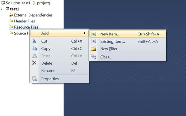 Rysunek 2.11. Okno dodawania nowego pliku źródłowego do projektu w Visual C++ Express