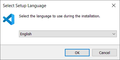 Instalacja Visual Studio Code - wybór języka instalacji