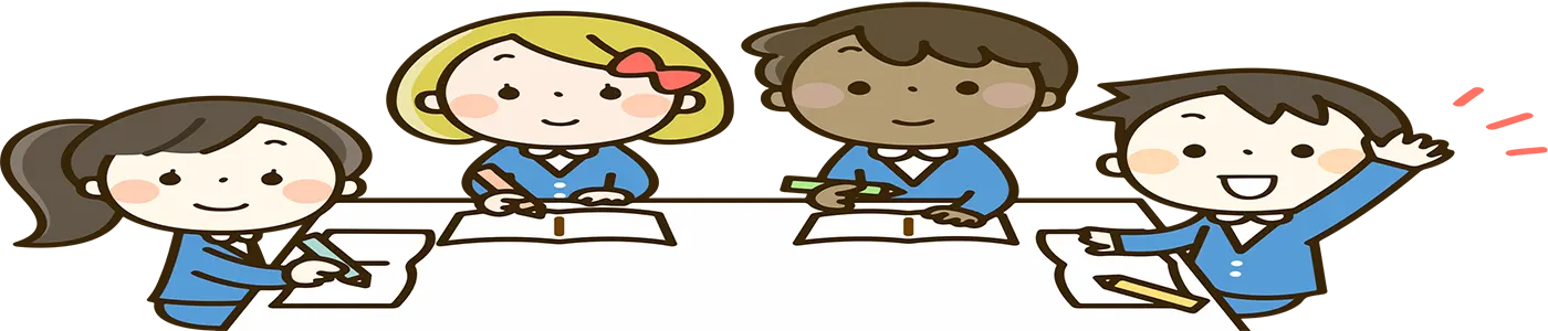 Dzieci z książkami przy stole