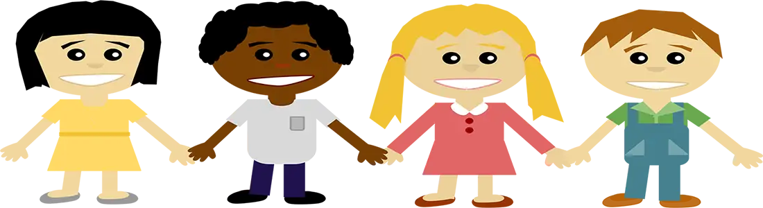 Dzieci trzymające się za ręce
