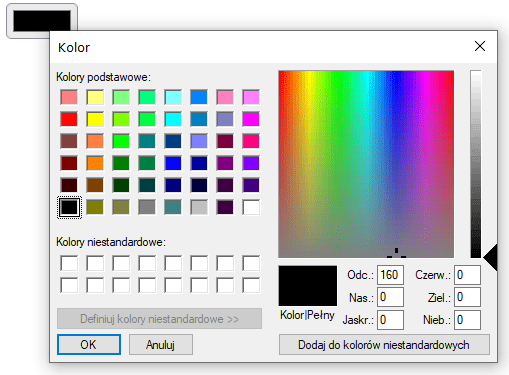 Kontrolka input type color