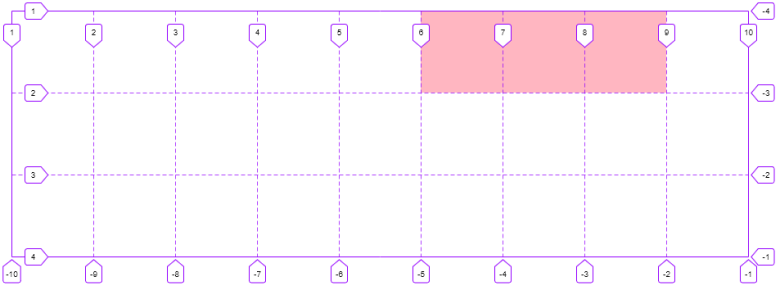 Efekt zastosowania własności CSS grid-column-start z wartością span