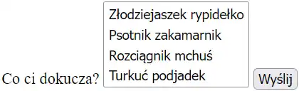 Lista umożliwiająca wybranie kilku opcji php select, php option - lista wyboru kilku opcji